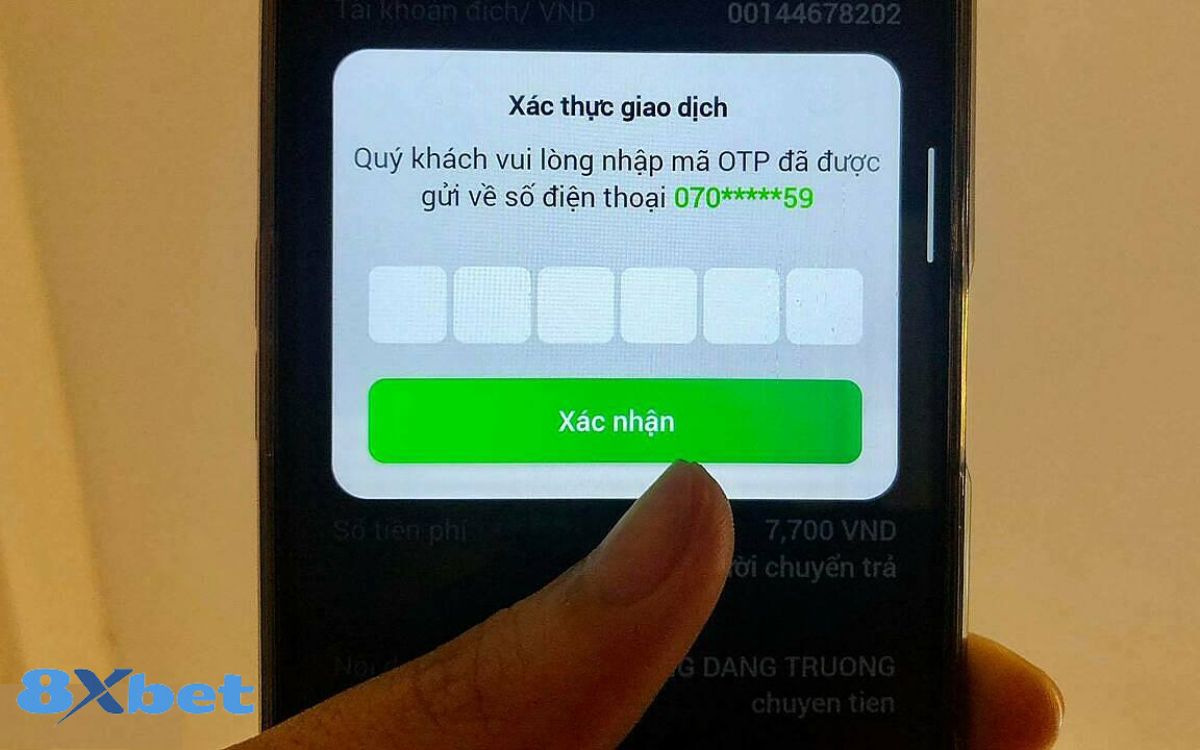 mã xác minh 8xbet là gì? cách lấy mã xác minh nhanh chóng 4 mã xác minh 8xbet được gửi đến điện thoại bằng sms