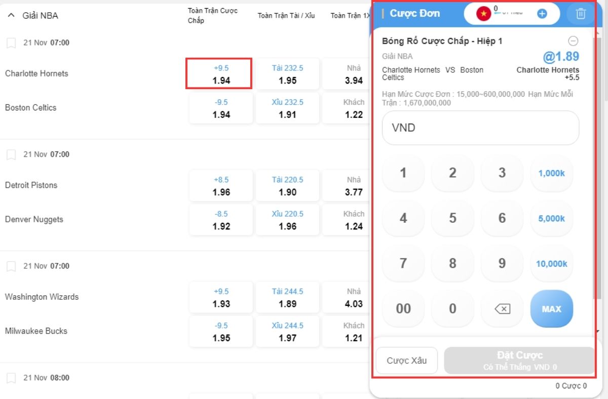 cá cược bóng rổ 8xbet - mẹo soi kèo bóng rổ dễ thắng 6 tiến hành đặt cược bóng rổ 8xbet