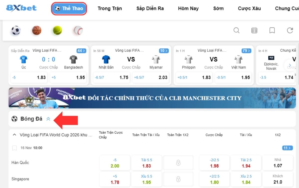 cá cược bóng đá 8xbet - hướng dẫn quy trình đặt cược chuẩn nhất 4 truy cập vào trang cá độ bóng đá 8xbet