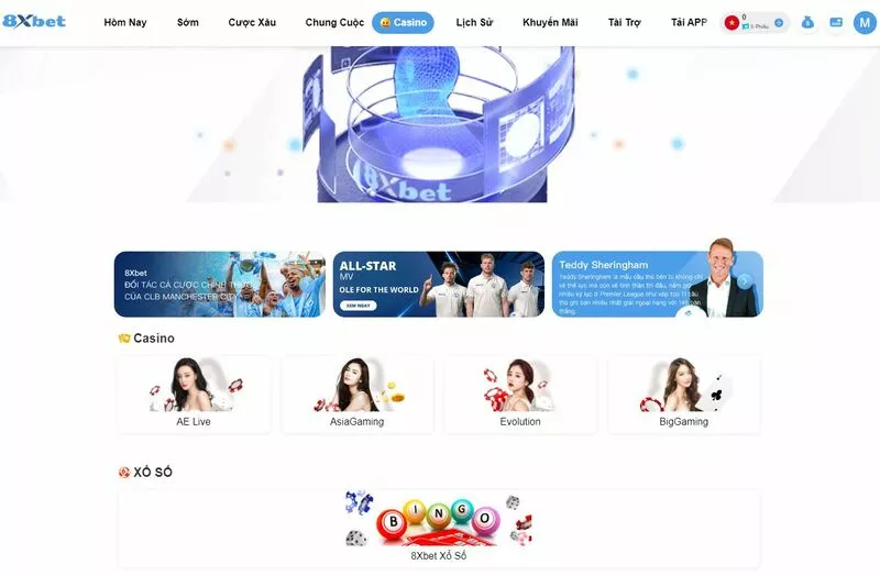 Casino trực tuyến 8xbet