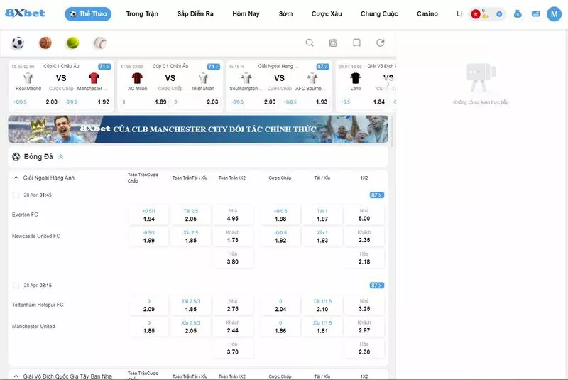 Thể thao 8xbet online