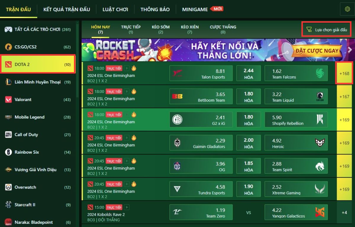 hướng dẫn chơi cá cược dota 2 fb88 mới nhất cho newbie 5 tham khảo kèo và chọn trận đấu dota 2 muốn cược