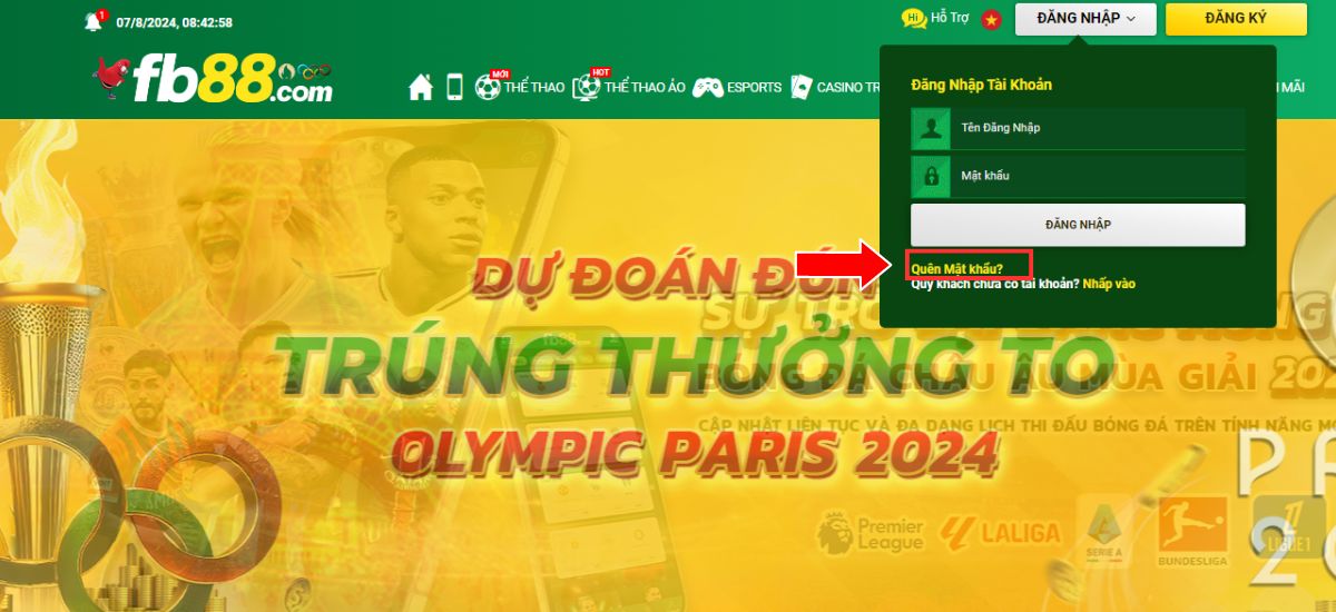 bí quyết đơn giản giúp bạn khôi phục mật khẩu fb88 nhanh chóng 4 chọn chức năng quên mật khẩu fb88