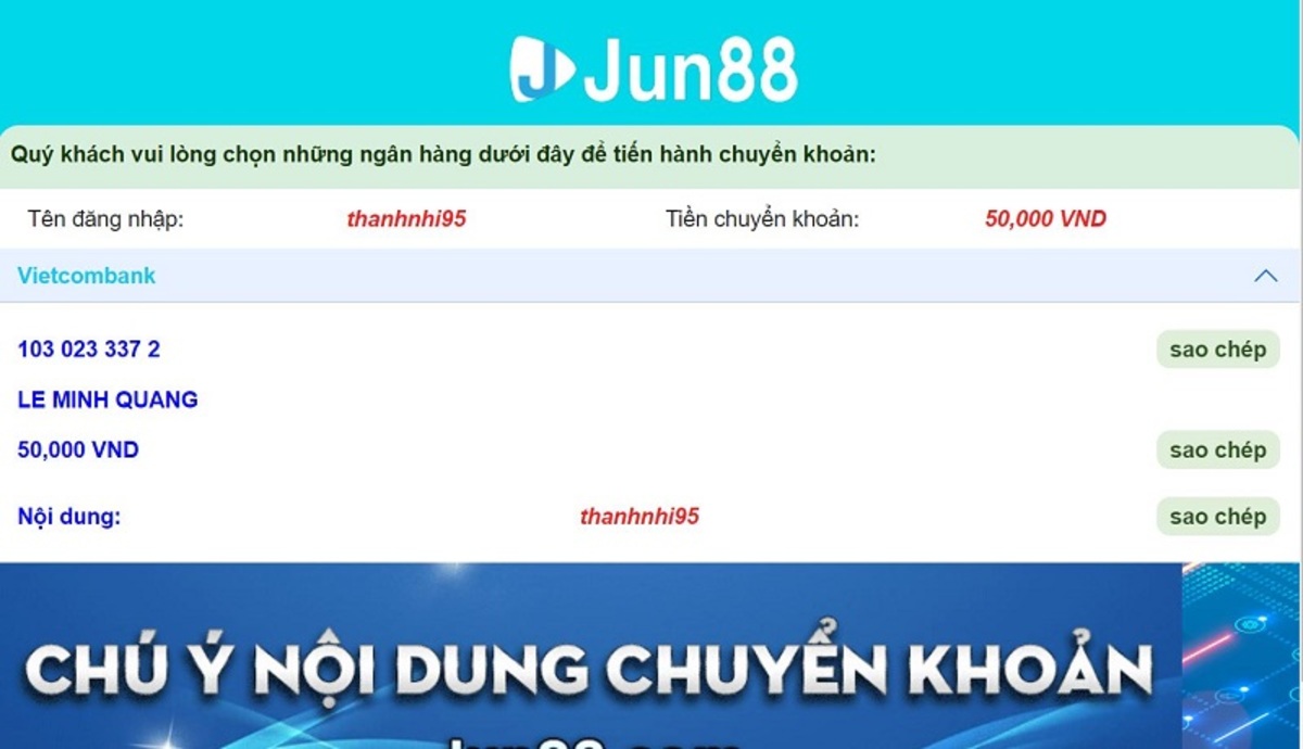 nạp tiền jun88 - cách nạp tiền vào tài khoản nhanh chóng 16 chuyển tiền đến tài khoản được cung cấp