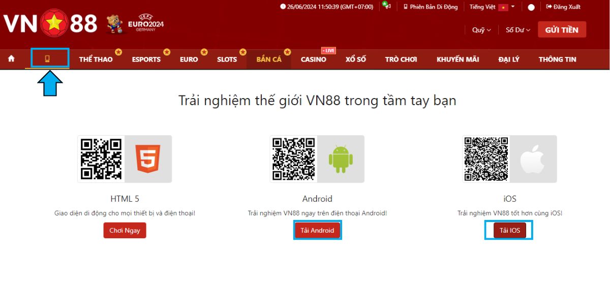 cách tải vn88 mobile app cho điện thoại nhanh chóng chỉ trong 3 phút 4 truy cập vào trang tải app vn88