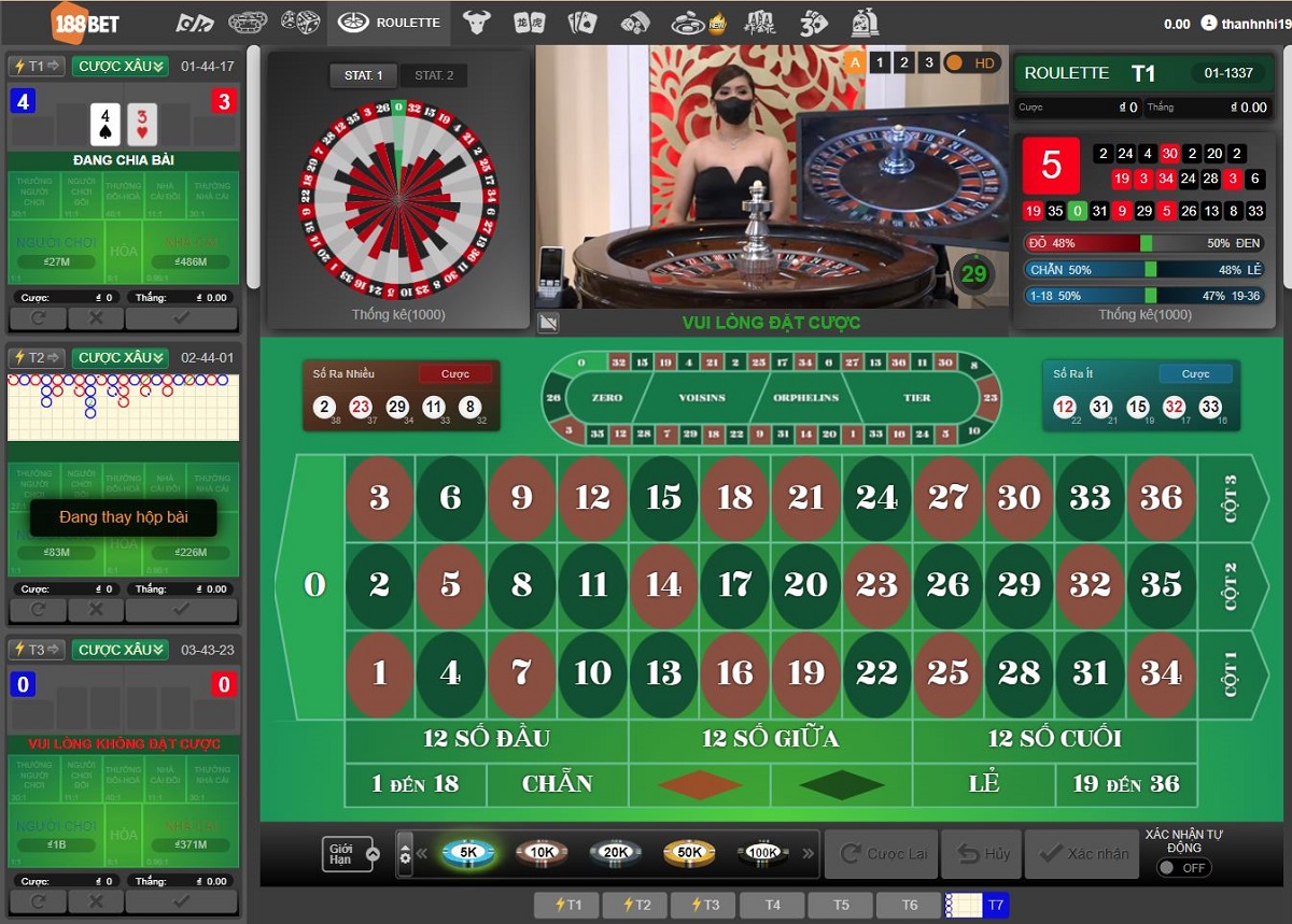 roulette 188bet - cách chơi cá cược ăn tiền chi tiết nhất 3 bàn cược roulette 188bet
