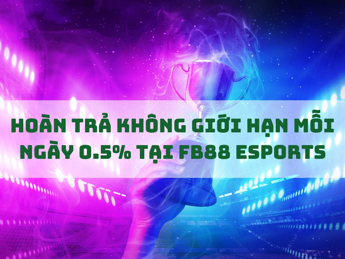 hoàn trả không giới hạn mỗi ngày 0.5% tại fb88 esports