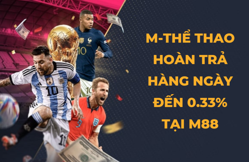 m-thể thao hoàn trả 0.33% tại nhà cái m88