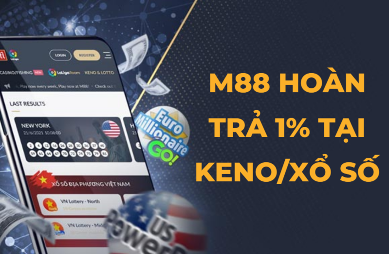 nhà cái m88 hoàn trả 1% tại keno/xổ số