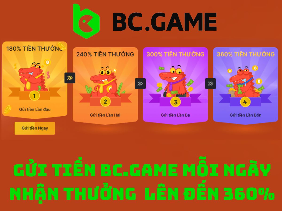 gửi tiền bc.game mỗi ngày nhận ngay thưởng lớn đến 360%