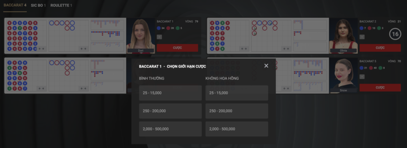 hướng dẫn chơi baccarat chuẩn xác nhất cho người chơi mới tại m88 2 chọn mức cược baccarat m88