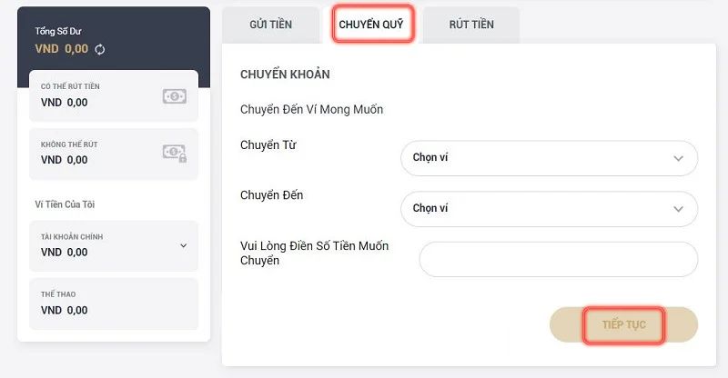 hướng dẫn rút tiền m88 an toàn nhất, đảm bảo thành công 100% 3 thực hiện chuyển quỹ m88 về ví chính